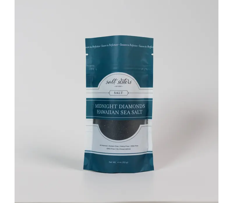 S.A.L.T. Sisters Midnight Diamonds KA'NANI Hawaiian Sea Salt Fine 4oz
