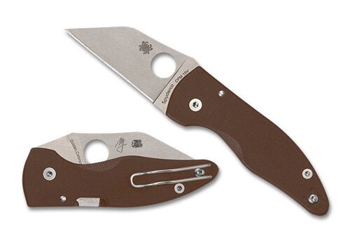 Spyderco Knives Spyderco MicroJimbo Brown G-10, CPM 15V Steel SPRINT RUN