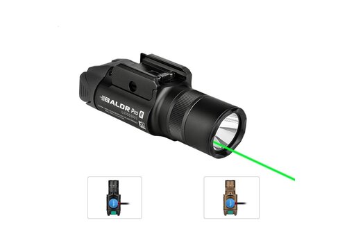 Olight Olight, Baldr Pro R Rechargeable Tactical Light with Green Laser, Black