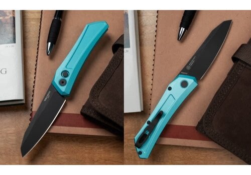 Pro-Tech Knives, LLC Pro-Tech, Dmitry Sinkevich Oligarch Auto, Blue Aluminum, DLC Magnacut