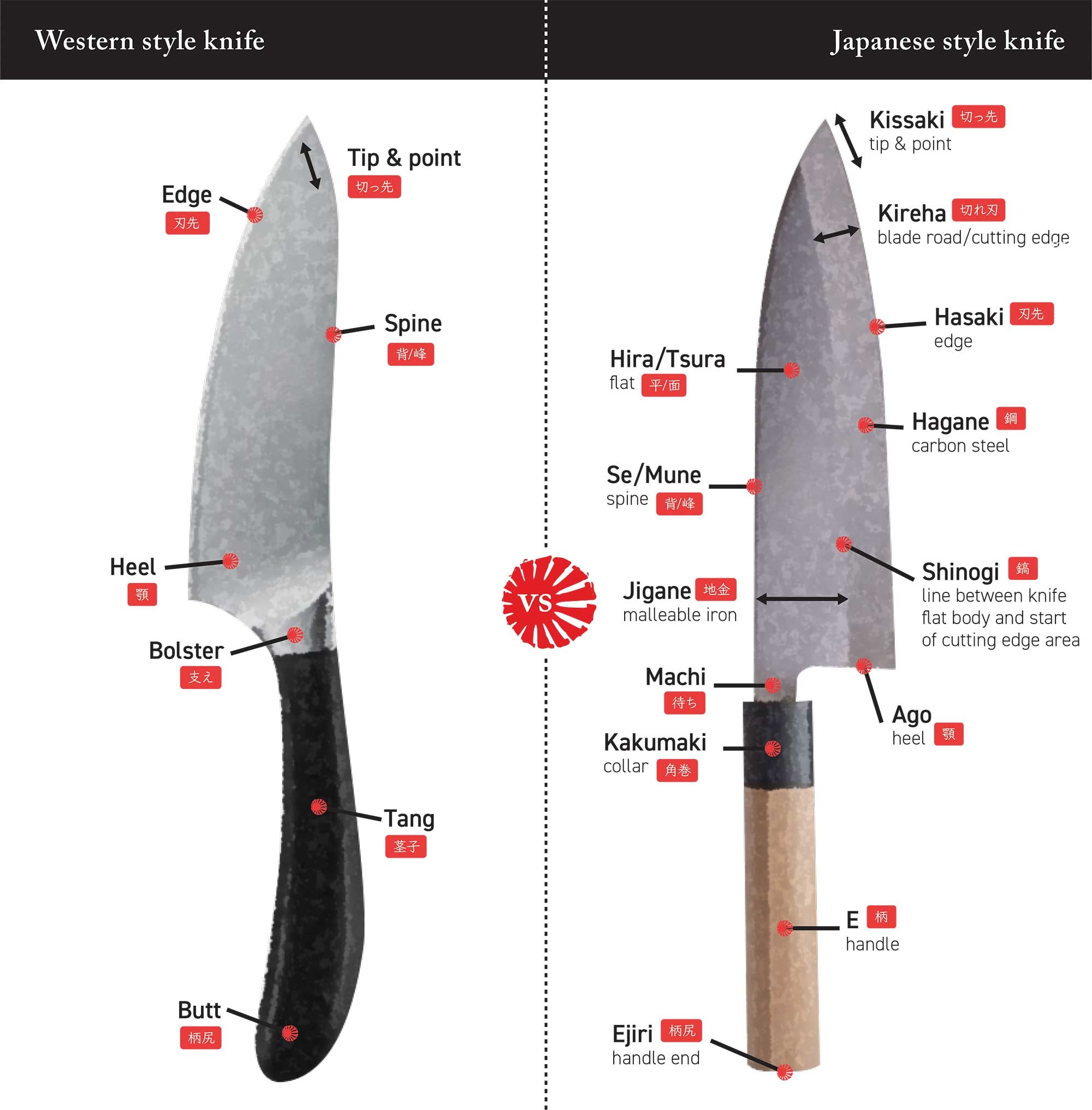 Western vs. Japanese Knives: Key Differences and Why Chefs Often Prefer the Japanese Style