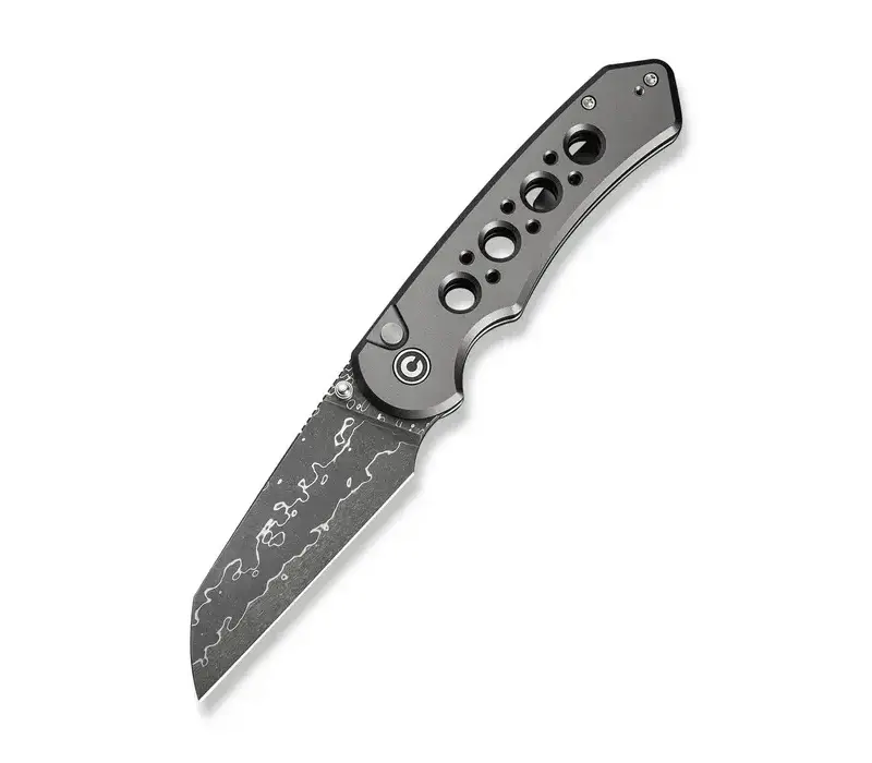 Civivi, Pragma Prime, Gray Aluminum Handle, Damascus