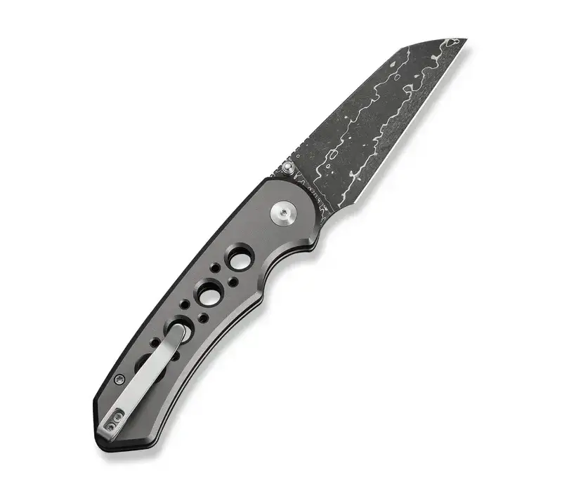 Civivi, Pragma Prime, Gray Aluminum Handle, Damascus