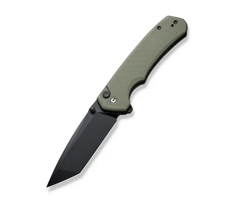 Civivi Brazen Button Lock, Green G10 Handle, 14C28N