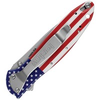 Kershaw, Leek, USA Flag Aluminum Handle, 14C28N Steel
