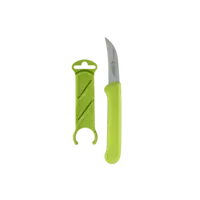 Messermeister, Petite Messer Green 2.5" Bird's Beak Paring Knife with Sheath