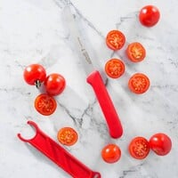 Messermeister, Petite Messer Tomato Knife with Sheath, Red