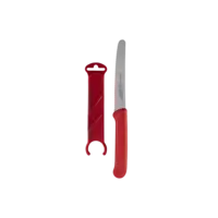 Messermeister, Petite Messer 4.5" Tomato Knife with Sheath, Red