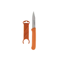 Messermeister, Petite Messer 3" Clip Point Paring Knife, Sheath, Orange