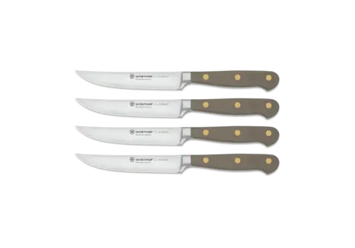 Wusthof Wusthof, Classic 4 Piece Steak Knife Set, Velvet Oyster Wusthof Wusthof, Classic 4 Piece Steak Knife Set, Velvet Oyster