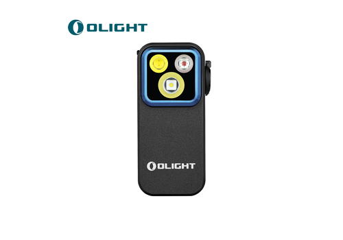 Olight Oclip Pro Clip, Flashlight with Floodlight Spotlight and Red Light, Black