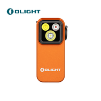 Olight, Oclip Pro Clip Flashlight with Floodlight Spotlight and Red Light, Orange