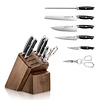 Cangshan Cangshan Thomas Keller 7pc Block Set Black Handles, Walnut Block