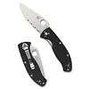 Spyderco Knives Spyderco, Tenacious Partially Serrated, Black G10, 8Cr13MoV Steel