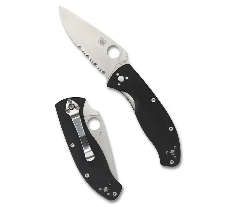 Spyderco, Tenacious Partially Serrated, Black G10, 8Cr13MoV Steel