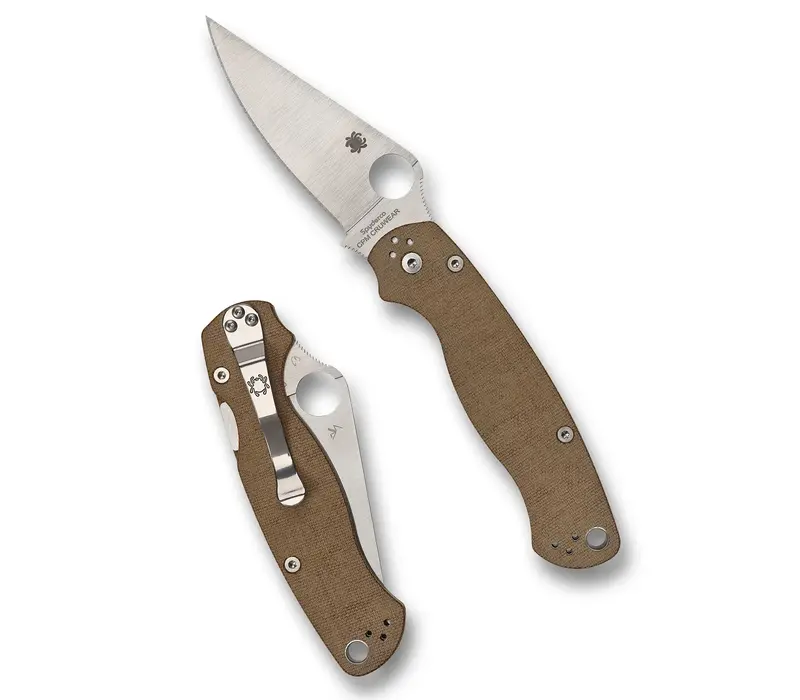 Spyderco, Para Military 2 Brown Micarta, CPM CRU-WEAR