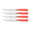 Wusthof Wusthof Classic 4 Piece Steak Knife Set, Coral Peach Wusthof Wusthof Classic 4 Piece Steak Knife Set, Coral Peach