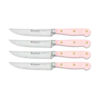 Wusthof, Classic 4 Piece Steak Knife Set, Pink Himalayan Salt