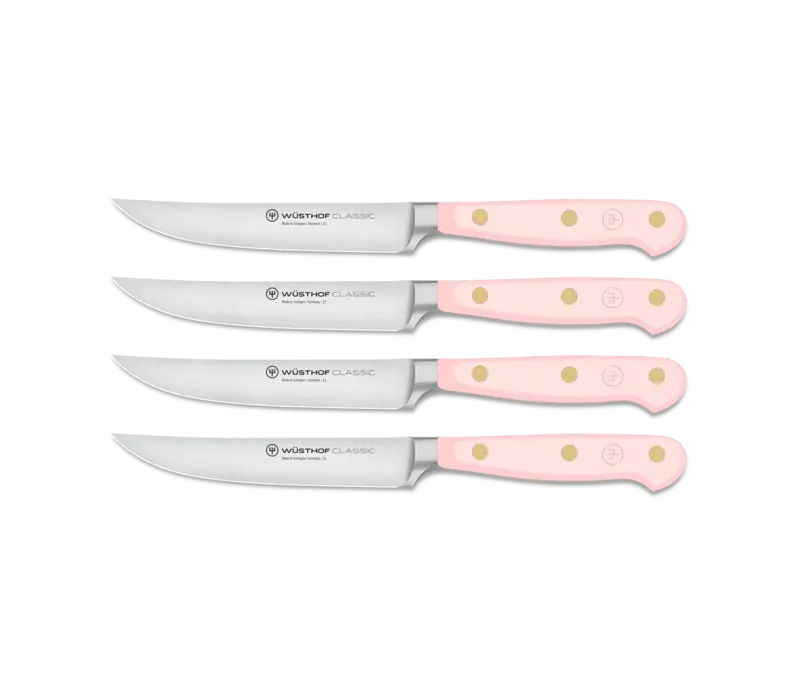Wusthof, Classic 4 Piece Steak Knife Set, Pink Himalayan Salt