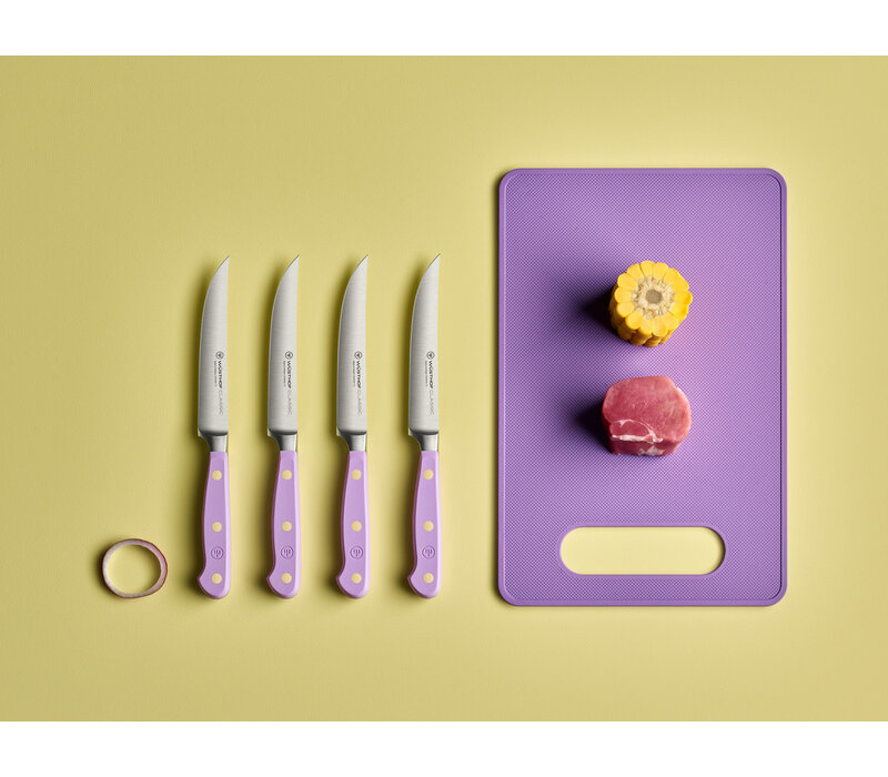 Wusthof, Classic 4 Piece Steak Knife Set, Purple Yam