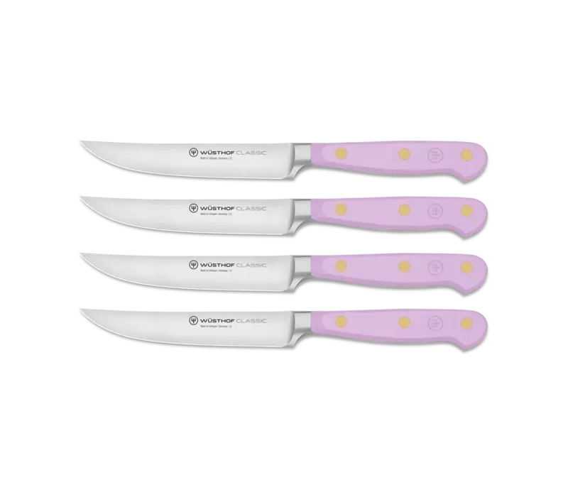 Wusthof, Classic 4 Piece Steak Knife Set, Purple Yam