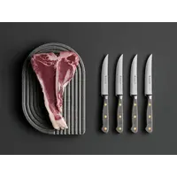 Wusthof, Classic 4 Piece Steak Knife Set, Velvet Oyster