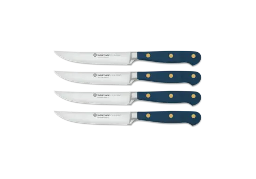 Wusthof Wusthof, Classic 4 Piece Steak Knife Set, Wild Blueberry Wusthof Wusthof, Classic 4 Piece Steak Knife Set, Wild Blueberry