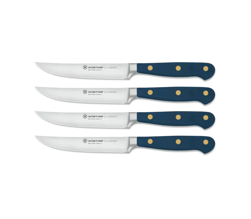 Wusthof, Classic 4 Piece Steak Knife Set, Wild Blueberry