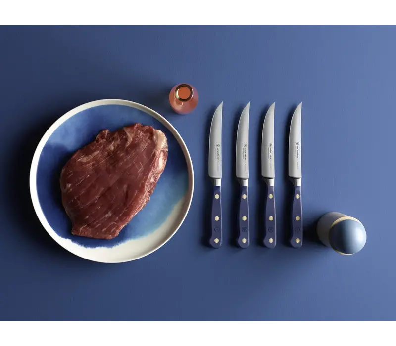 Wusthof, Classic 4 Piece Steak Knife Set, Wild Blueberry