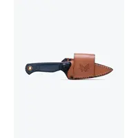 Benchmade Dacian, Satin Magnacut, Denim Micarta, Leather Sheath