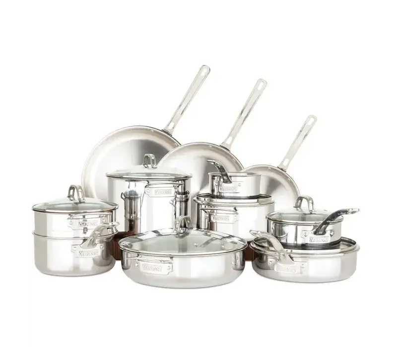Viking 3-Ply  Stainless 17pc Cookware set