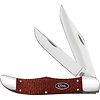 Case, Folding Hunter Dark Red Micarta Handle, Carbon Steel