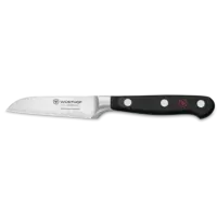 Wusthof Classic Flat Cut 3" Paring Knife, Black Handle