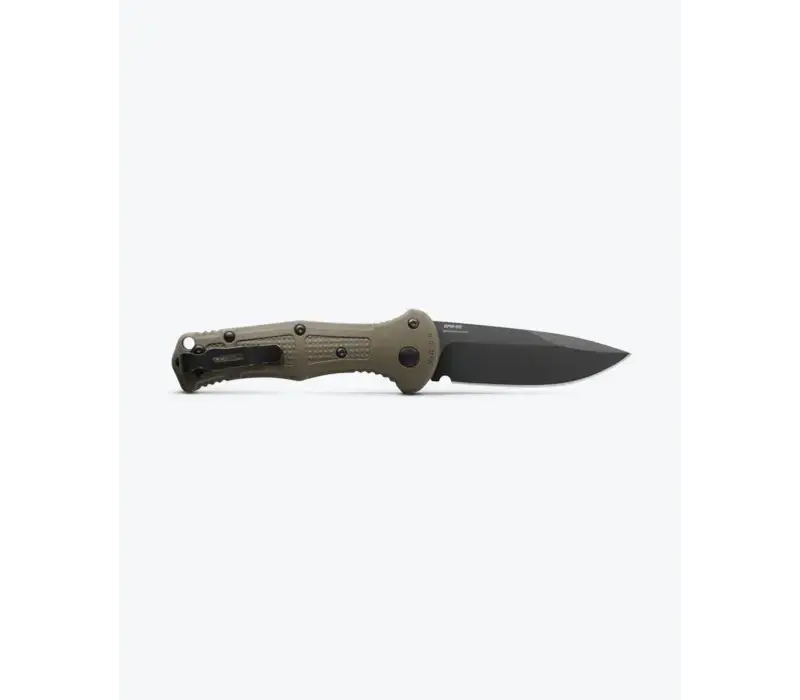 Benchmade Mini Claymore Auto Drop Point, Ranger Green Grivory, CPM D2
