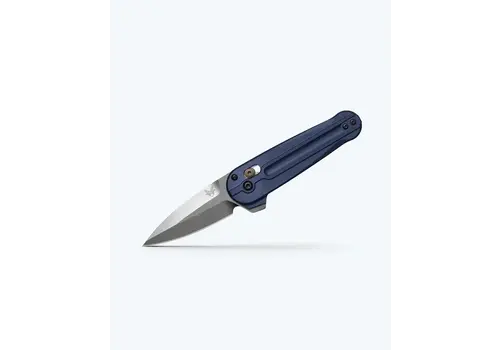 Benchmade Benchmade Lowden, Axis Flipper, M390 Steel, Crater Blue Aluminum Handle