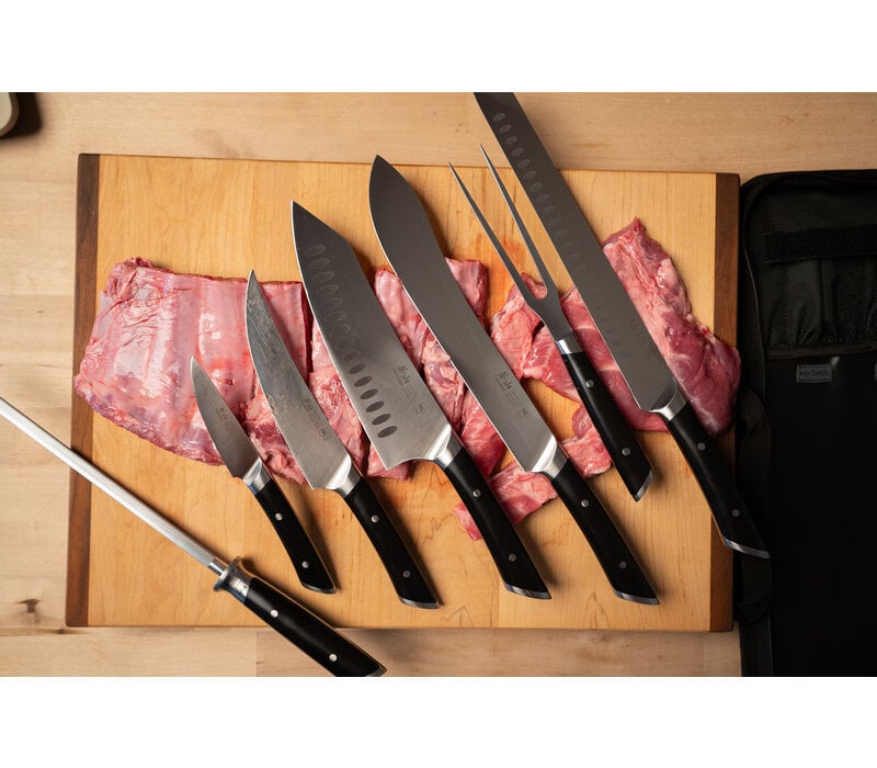 Cangshan Helena 9pc BBQ Knife Bag Set Black