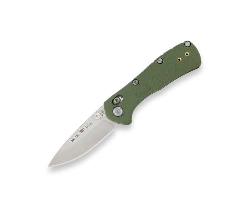 Buck Mini Range Pro, Green GRN Handle, 154CM Steel