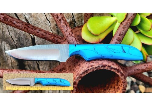 Anza Knives Anza, 8F Bambino Turquoise Satin Polished