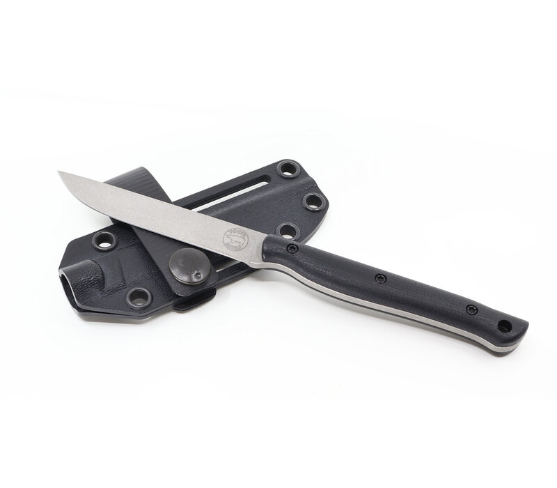 White River Exodus 3 Black Canvas Micarta, CPM S35VN