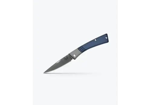 Benchmade Benchmade Successor, M390, Crater Blue Aluminum, Leather Sheath