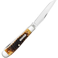 Case - Trapper Burnt Amber Bone, Carbon Steel