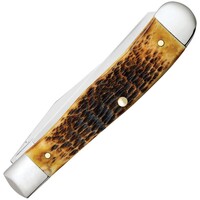 Case - Trapper Burnt Amber Bone, Carbon Steel