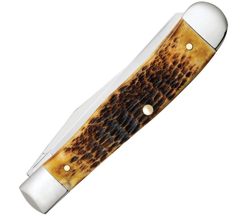 Case - Trapper Burnt Amber Bone, Carbon Steel