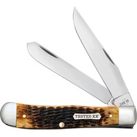 Case - Trapper Burnt Amber Bone, Carbon Steel