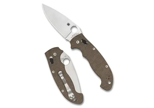 Spyderco Knives Spyderco Manix 2 XL Brown Micarta, CPM Cruwear Steel