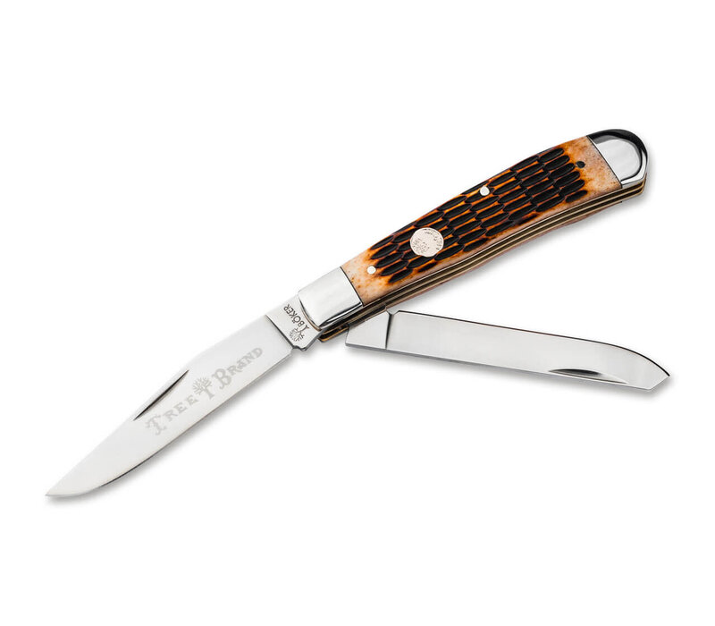Boker, Trapper Amber Bone Handle, D2 Steel