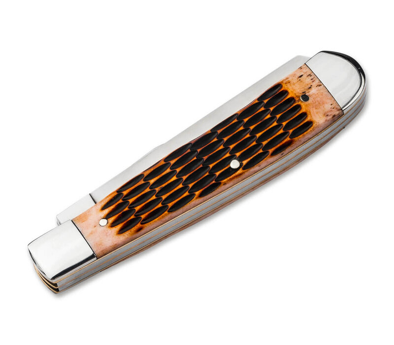 Boker, Trapper Amber Bone Handle, D2 Steel