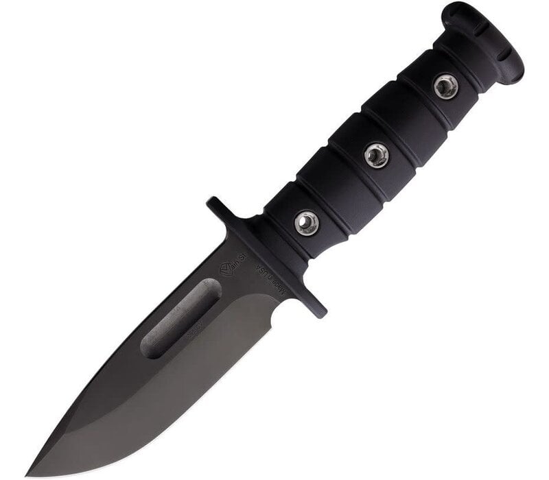 Main Street Knives Luke Airman Fixed Blade, 1095 CV, Black G-10 Handle