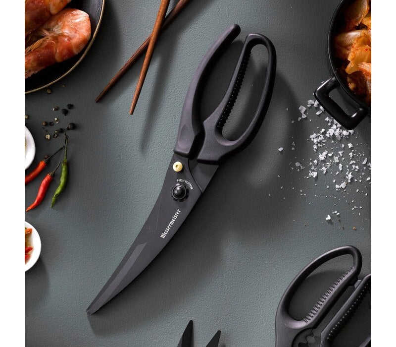 Scissors, Kitchen push button take apart poultry shears, 10"