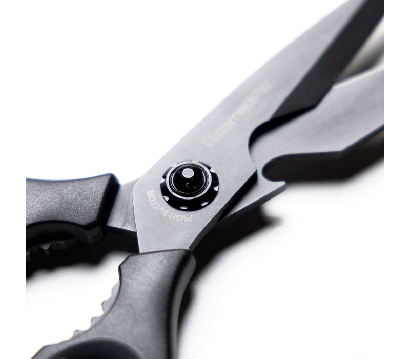Scissors, kitchen push button take apart multi shears
